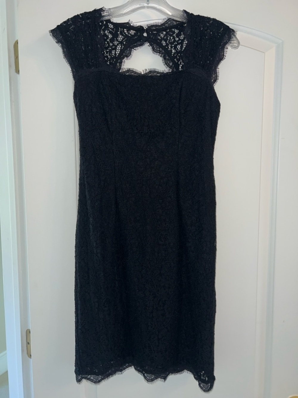 Adrianna Papell Black Lace Mini Dress
